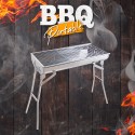 Barbecue grill staal draagbare opvouwbare BBQ houtskool tuin camping ASH Aanbod
