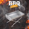 Draagbare stalen houtskoolbarbecue Poplar Korting