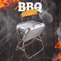 Houtskoolbarbecue draagbare opvouwbare koffer BEECH Korting