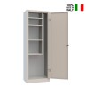 Metalen multifunctionele kast met 4 planken en slot Mopp Verkoop