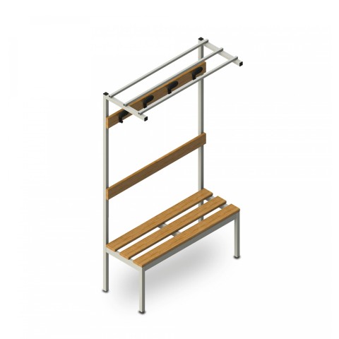 Kleedkamerbank met kapstokhaken 100x39x184cm Upper Aanbieding