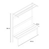 Kleedkamerbank 150x39x184cm met ophanghaken Upper M Kortingen