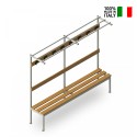 Kleedkamerbank met haken Upper L 200x39x184cm Aanbod