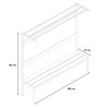 Kleedkamerbank met haken Upper L 200x39x184cm Kortingen
