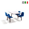 Monobloc tafel 4 stoelen kantine bedrijf kantoor school Four Aanbod