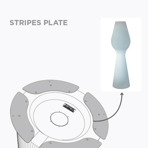Set van 4 stabilisatieplaten voor vloerlamp Stripes