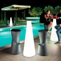 Hoge kruk outdoor bar lounge tafel in modern polyethyleen Dot 