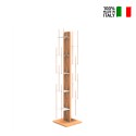 Verticale kolomboekenkast h150cm hout 10 planken Zia Veronica MH Korting