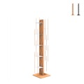 Verticale kolomboekenkast h150cm hout 10 planken Zia Veronica MH Aanbieding