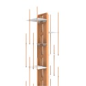 Verticale kolomboekenkast h150cm hout 10 planken Zia Veronica MH Kosten