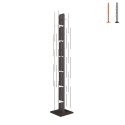 Verticale houten kolomboekenkast met 13 planken hoog 195 cm Zia Veronica H Aanbieding