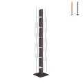 Verticale houten kolomboekenkast met 13 planken hoog 195 cm Zia Veronica H Aanbieding