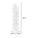 Verticale houten kolomboekenkast met 13 planken hoog 195 cm Zia Veronica H 