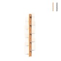 Verticale wandkast h150cm hout 10 planken Zia Veronica WMH Aanbieding