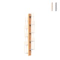 Verticale wandkast h150cm hout 10 planken Zia Veronica WMH Aanbieding