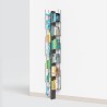 Verticale wandboekenkast h195cm hout 13 schappen Zia Veronica WH Karakteristieken