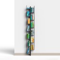Verticale wandboekenkast h195cm hout 13 schappen Zia Veronica WH Afmetingen