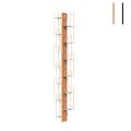 Verticale wandboekenkast h195cm hout 13 schappen Zia Veronica WH Aanbieding