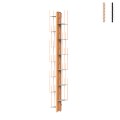 Verticale wandkast h195cm in hout 13 planken Zia Veronica WH Aanbieding