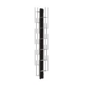 Verticale wandboekenkast h195cm hout 13 schappen Zia Veronica WH Model