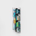 Verticale hangende houten boekenkast h105cm 7 planken Zia Veronica SF Keuze
