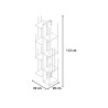 Hangende houten boekenkast verticaal h105cm 7 planken Zia Veronica SF Kosten