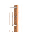 Verticale wandkast h195cm in hout 13 planken Zia Veronica WH Prijs