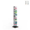 Verticale boekenrek kolom h150cm hout 10 planken Zia Ortensia MH Aanbieding