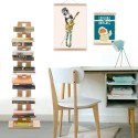 Verticale kolom boekenkast h150cm hout 10 planken Zia Ortensia MH Aanbod