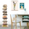 Verticale boekenrek kolom h150cm hout 10 planken Zia Ortensia MH Aanbod