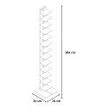 Verticale boekenrek hout h195cm 13 planken Zia Ortensia H 