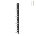 Verticale houten wandboekenkast h195cm 13 planken Zia Ortensia WH Aanbieding