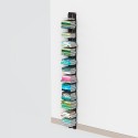 Verticale houten wandboekenkast h195cm 13 planken Zia Ortensia WH Keuze