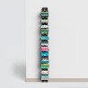 Verticale houten wandboekenkast h195cm 13 planken Zia Ortensia WH Model