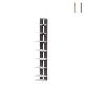 Zwevende houten boekenkast h105cm met 7 verticale planken Zia Ortensia SF Aanbieding