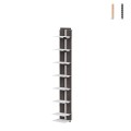Zwevende houten boekenkast h105cm met 7 verticale planken Zia Ortensia SF Aanbieding