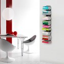 Zwevende houten boekenkast h105cm met 7 verticale planken Zia Ortensia SF Aanbod
