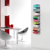 Zwevende houten boekenkast h105cm met 7 verticale planken Zia Ortensia SF Aanbod