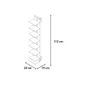 Zwevende houten boekenkast h105cm met 7 verticale planken Zia Ortensia SF Kosten
