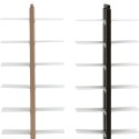 Zia Bice MH verticale boekenkast, 150 cm hoog, dubbelzijdig, 20 planken Afmetingen
