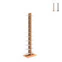 Zia Bice MH verticale boekenkast, 150 cm hoog, dubbelzijdig, 20 planken Aanbieding