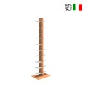 Zia Bice MH verticale boekenkast, 150 cm hoog, dubbelzijdig, 20 planken Korting