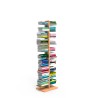 Zia Bice MH verticale boekenkast, 150 cm hoog, dubbelzijdig, 20 planken Keuze