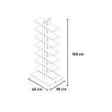 Zia Bice MH verticale boekenkast, 150 cm hoog, dubbelzijdig, 20 planken Kosten