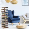 Zia Bice MH verticale boekenkast, 150 cm hoog, dubbelzijdig, 20 planken Aanbod