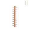 Dubbelzijdige houten wandboekenkast h150cm met 20 planken Zia Bice WMH Aanbieding