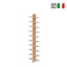 Dubbelzijdige houten wandboekenkast h150cm met 20 planken Zia Bice WMH Korting