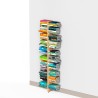 Dubbelzijdige houten wandboekenkast h150cm met 20 planken Zia Bice WMH Keuze