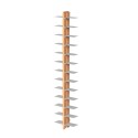 Dubbelzijdige wandkast h195cm van hout met 26 planken Zia Bice WH Voorraad