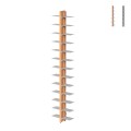 Dubbelzijdige wandkast h195cm van hout met 26 planken Zia Bice WH Aanbieding